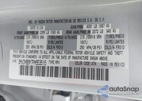 2024 Mazda Cx-30 Select from USA, damaged, VIN 3MVDMBBM7RM653516